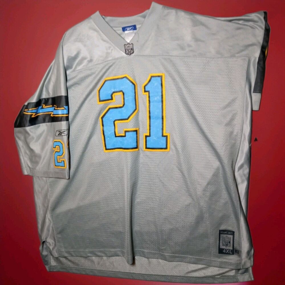 Ladainian Tomlinson Jersey#21 Chargers Gray Reebok Storm 4XL Rare Vtg